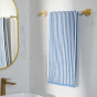 Полотенце махровое Узкая полоска/Striscia stretta, голубое