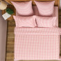 Постельное белье полукомплект Vichy, кораллово-розовое - фото № 7