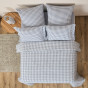 Постельное белье полукомплект Vichy, серо-голубое - фото № 6