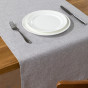 Скатерть-дорожка Fogliame, серая - фото № 4