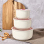 Набор емкостей для хранения Ceramics с крышкой, белый - фото № 2