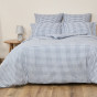 Постельное белье полукомплект Vichy, серо-голубое - фото № 3
