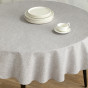 Скатерть круглая Fogliame серая - фото № 3