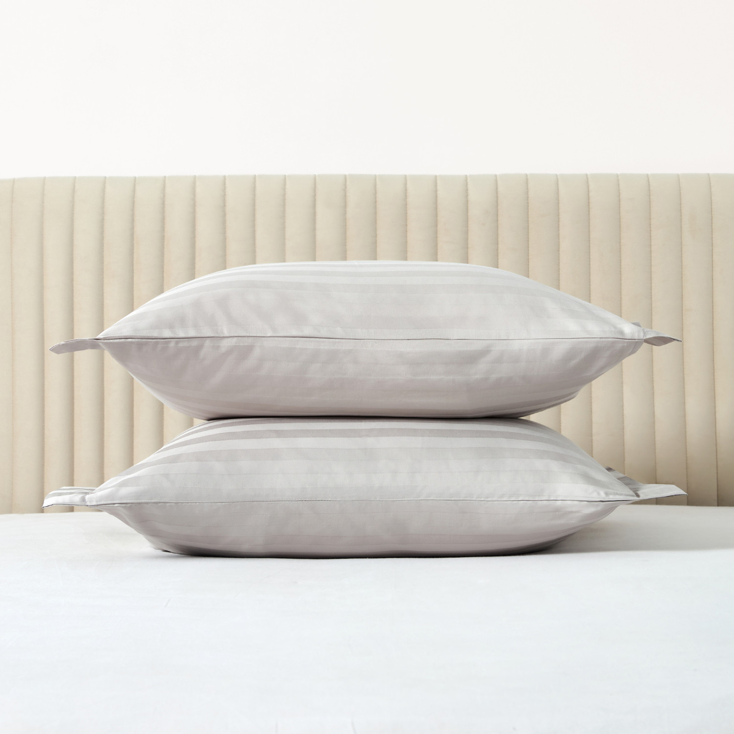 Комплект наволочек Пепельно-серый/Ash gray с ушками II - фото № 2