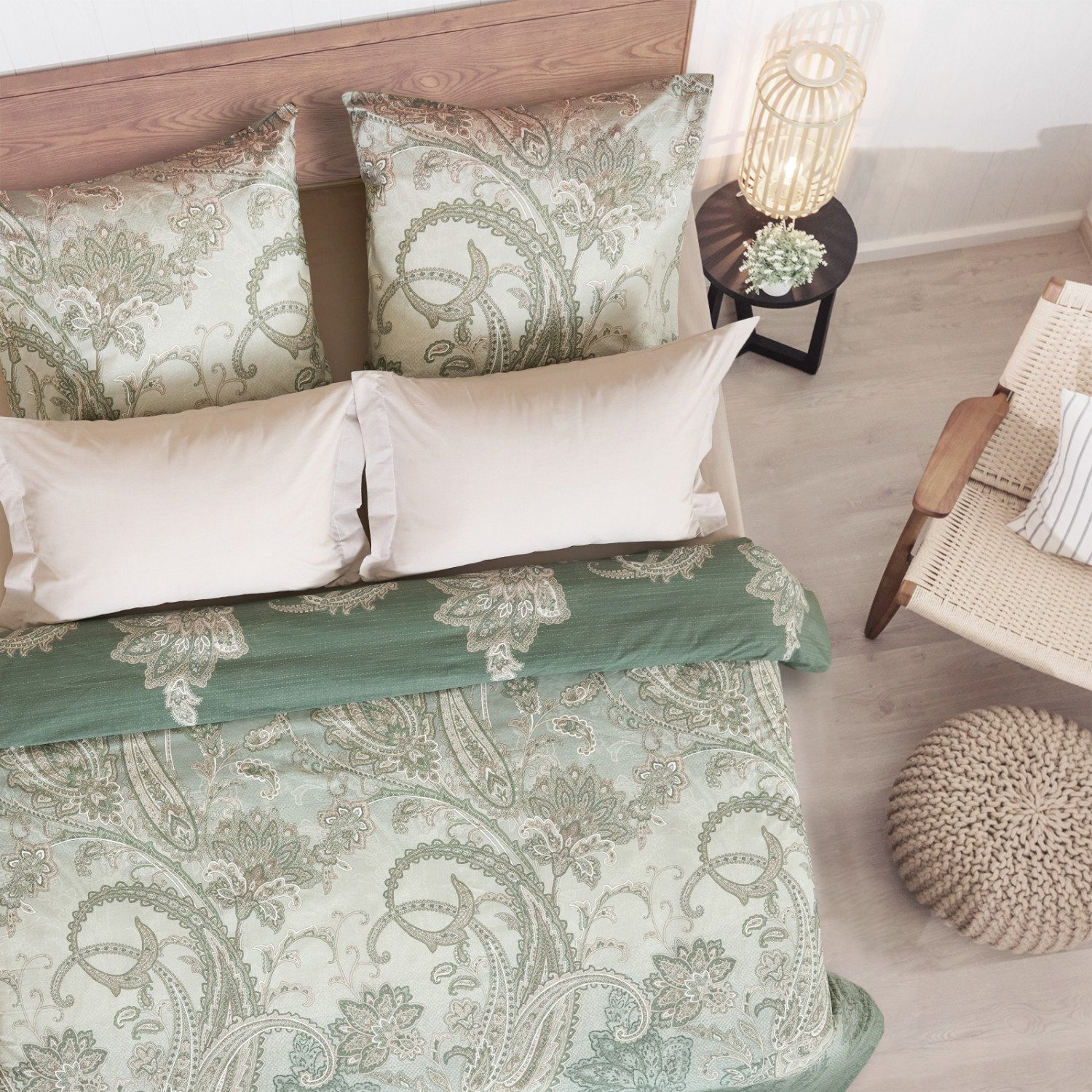 Постельное белье Aviano, зеленое - фото № 3