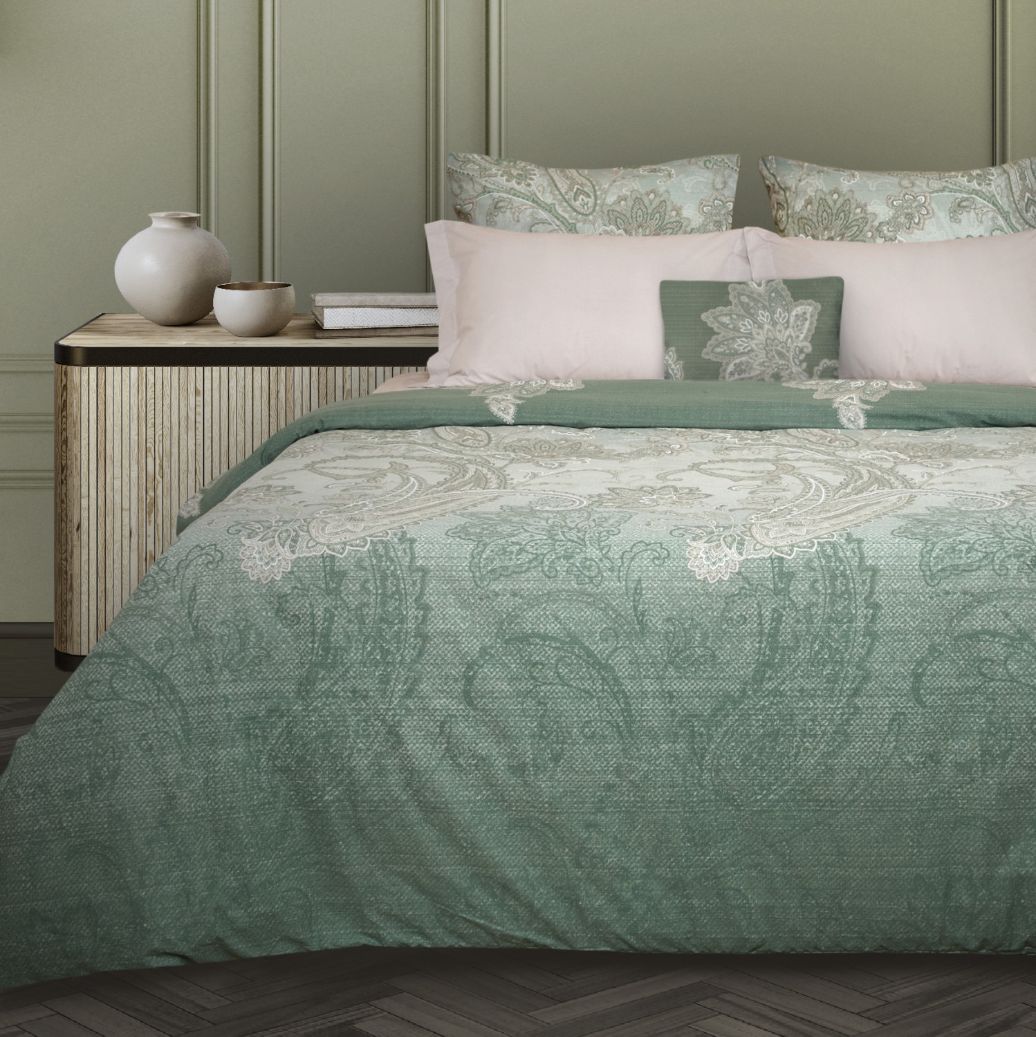 Постельное белье Aviano, зеленое