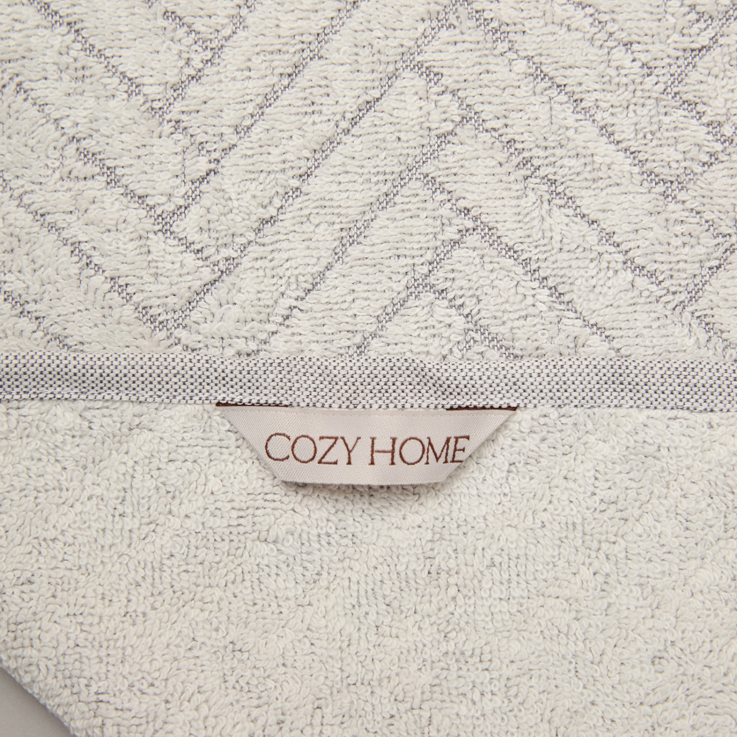 Полотенце махровое Casetta, серое - фото № 3