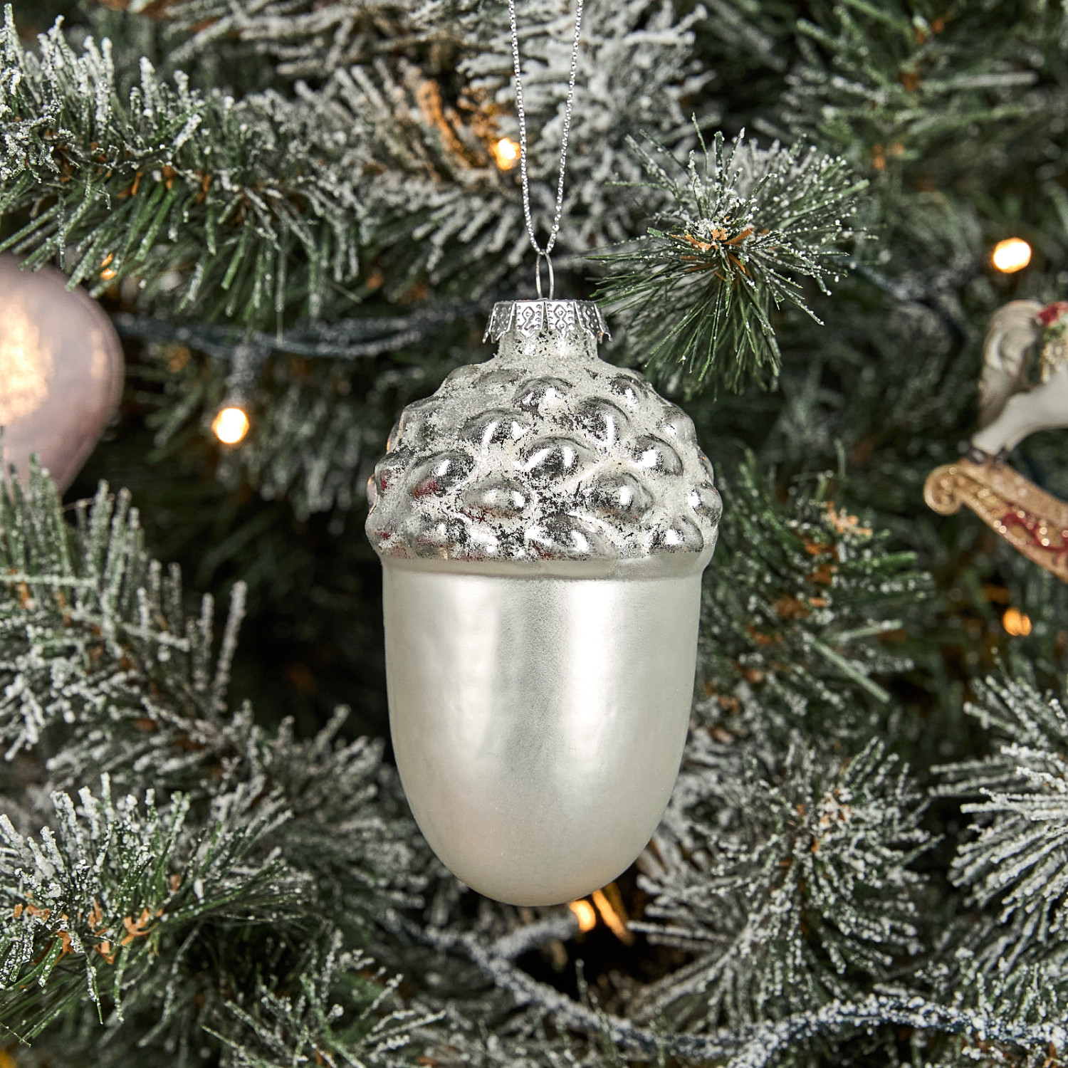 Подвесная декорация Mania, серебряная