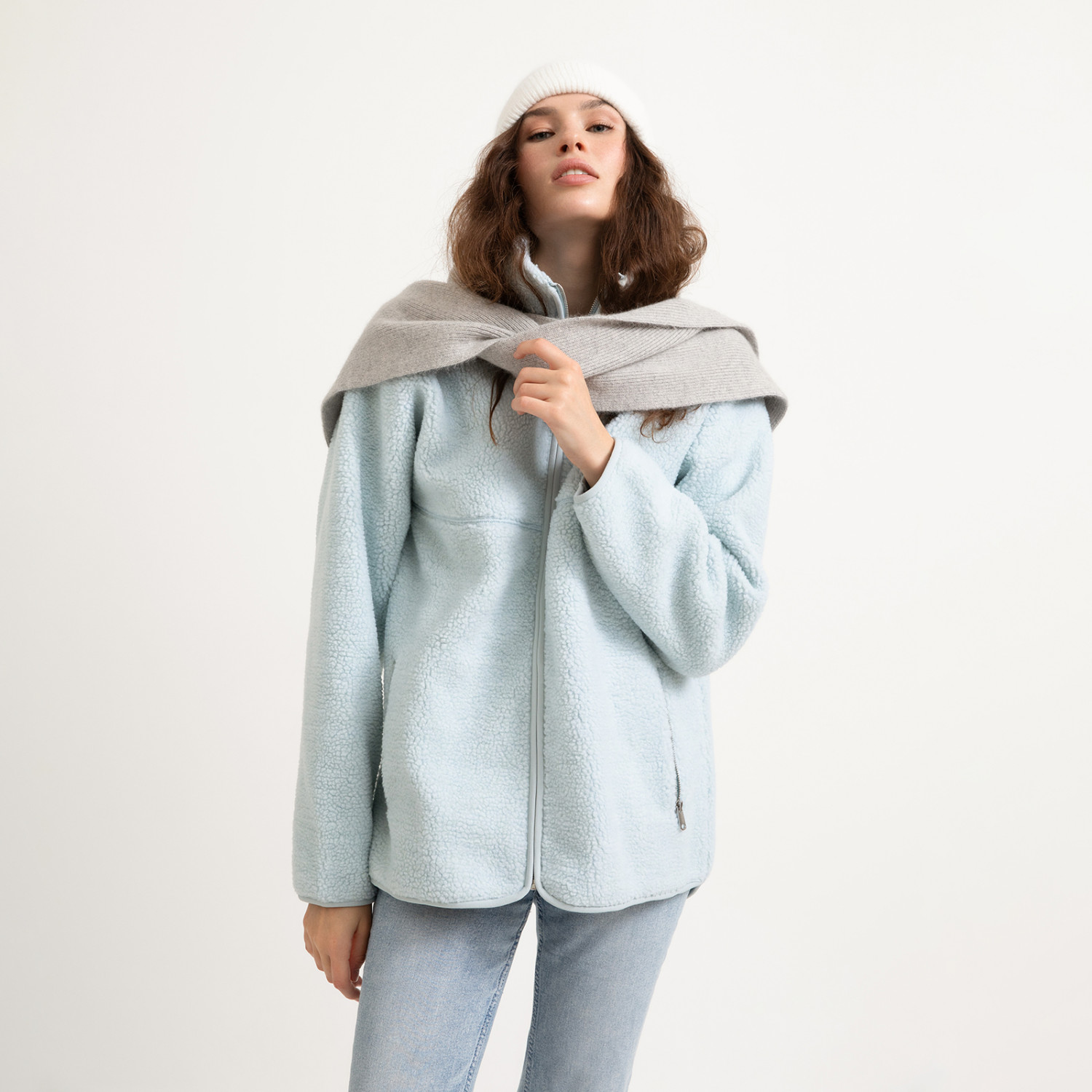 Шапка Skiers, молоко - фото № 2