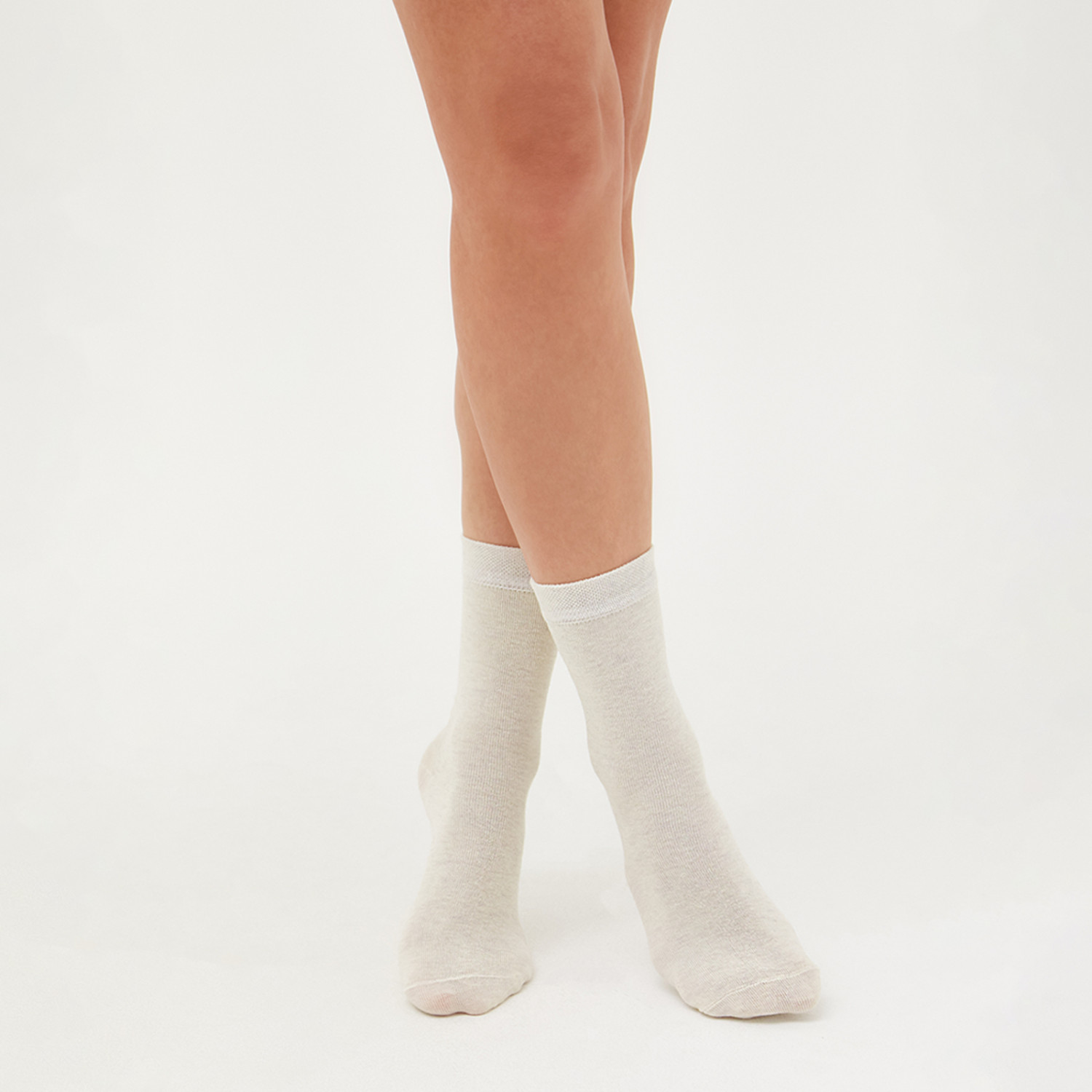 Носки Таежное утро, белые/зеленые - фото № 9