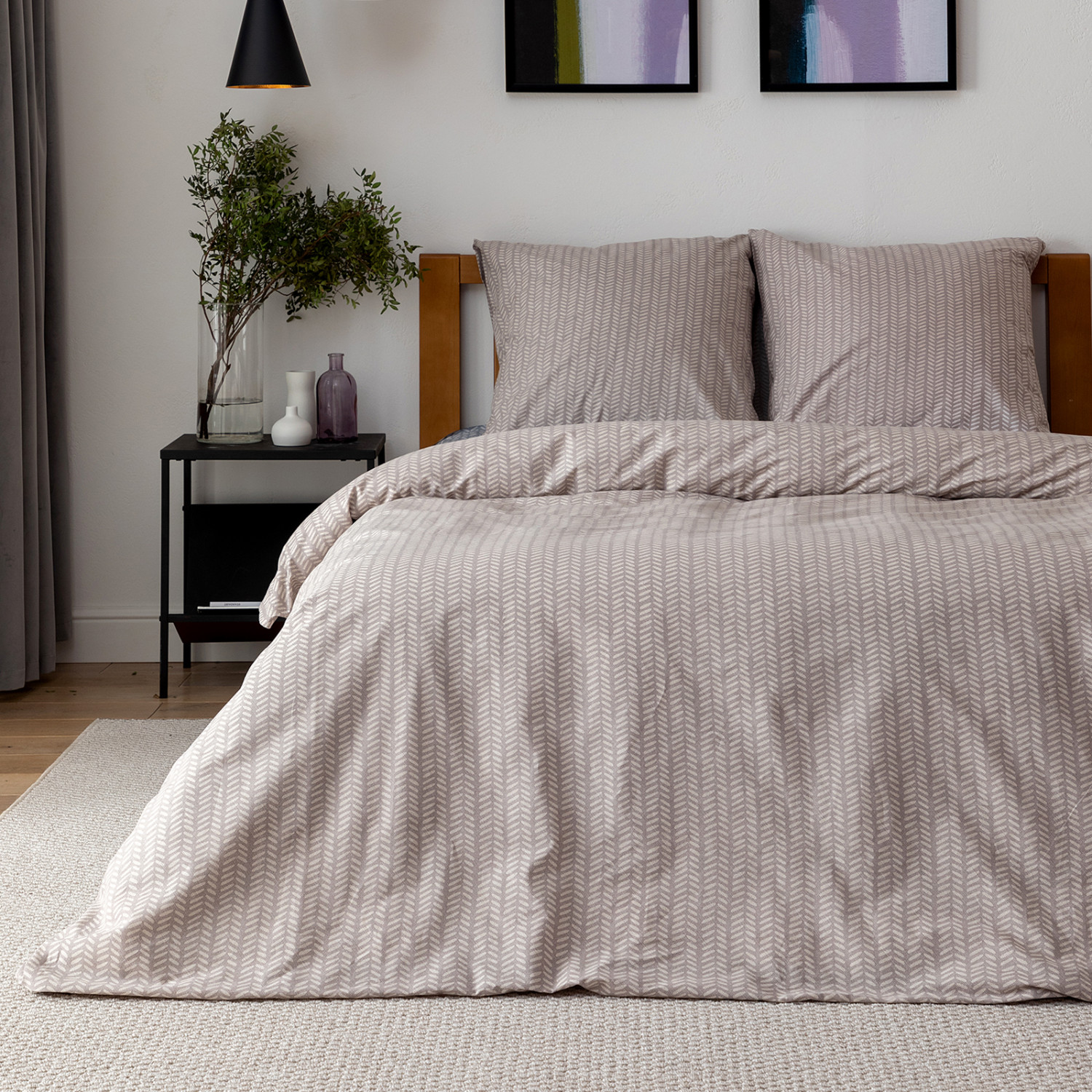 Постельное белье Gustavo, бежевое - фото № 3