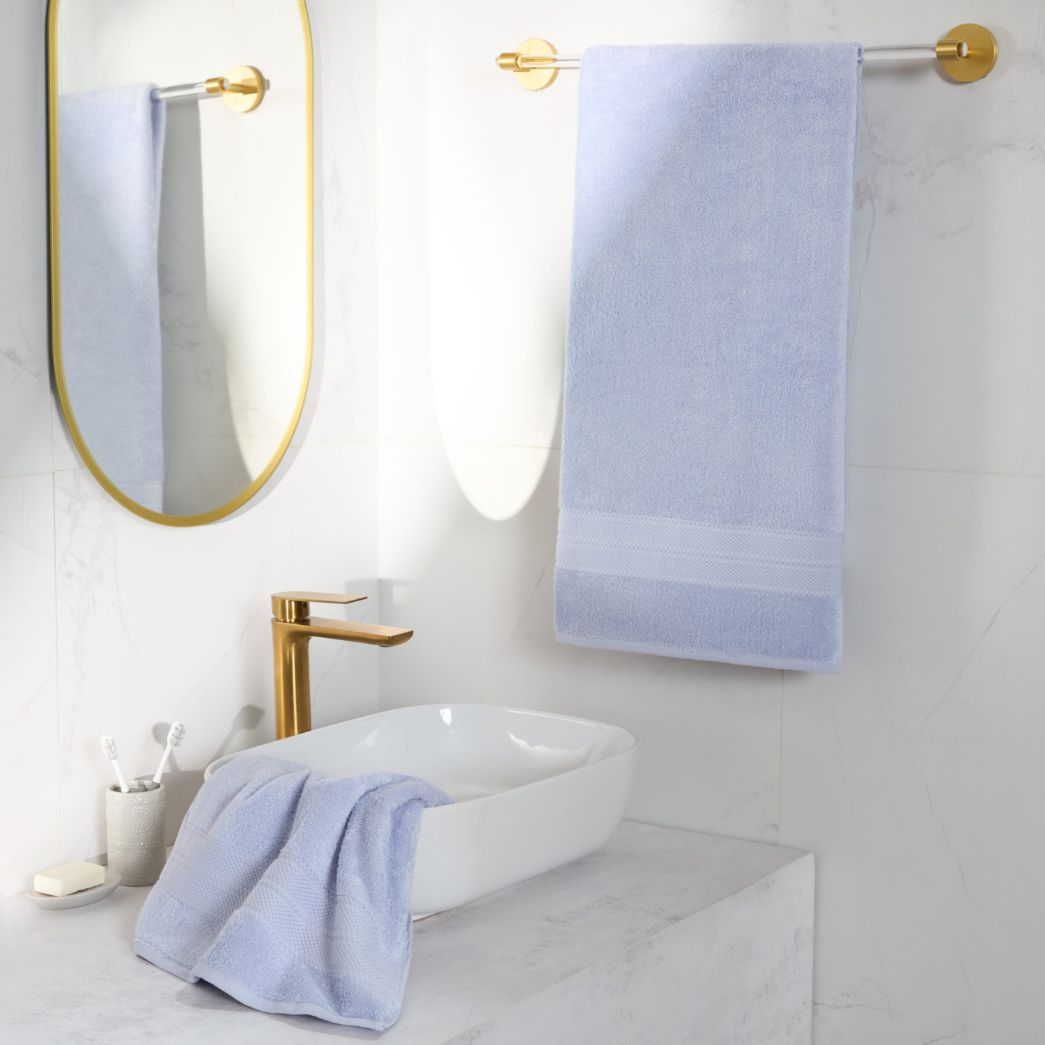 Полотенце Очарование/Incanto, голубое - фото № 10