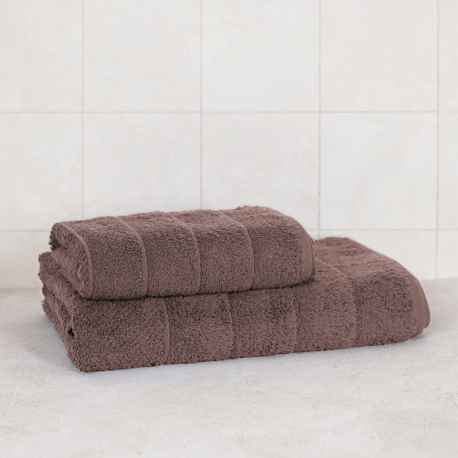 Полотенце махровое Олимп, коричневое - фото № 6