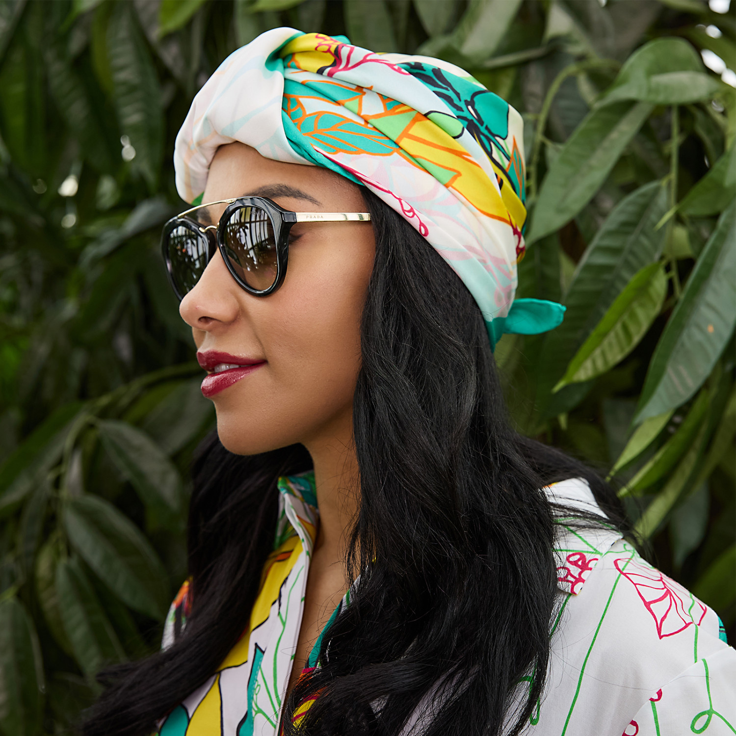 Платок шейный Fiore tropicale - фото № 8