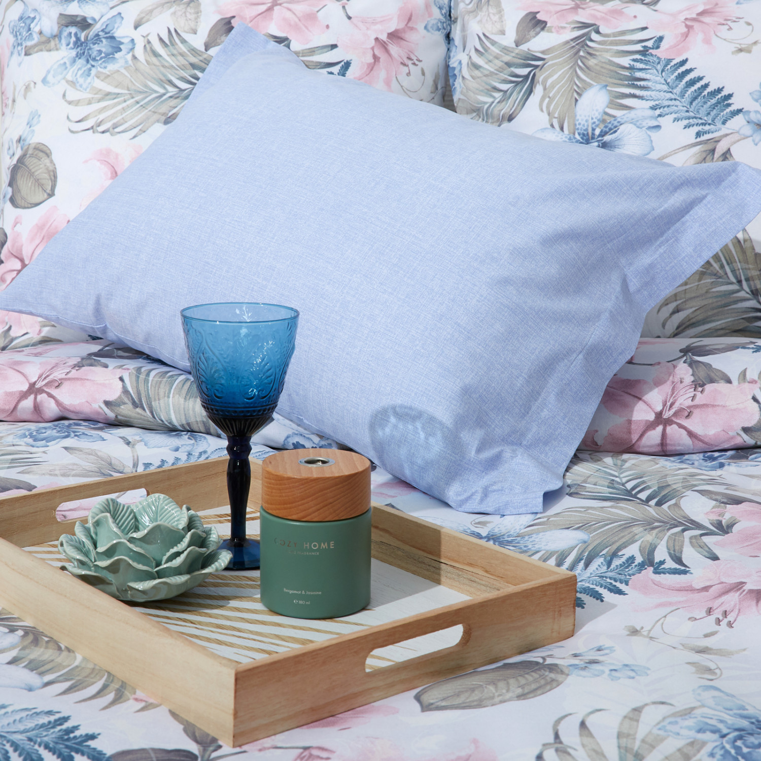 Постельное белье Perfezione, голубое - фото № 6