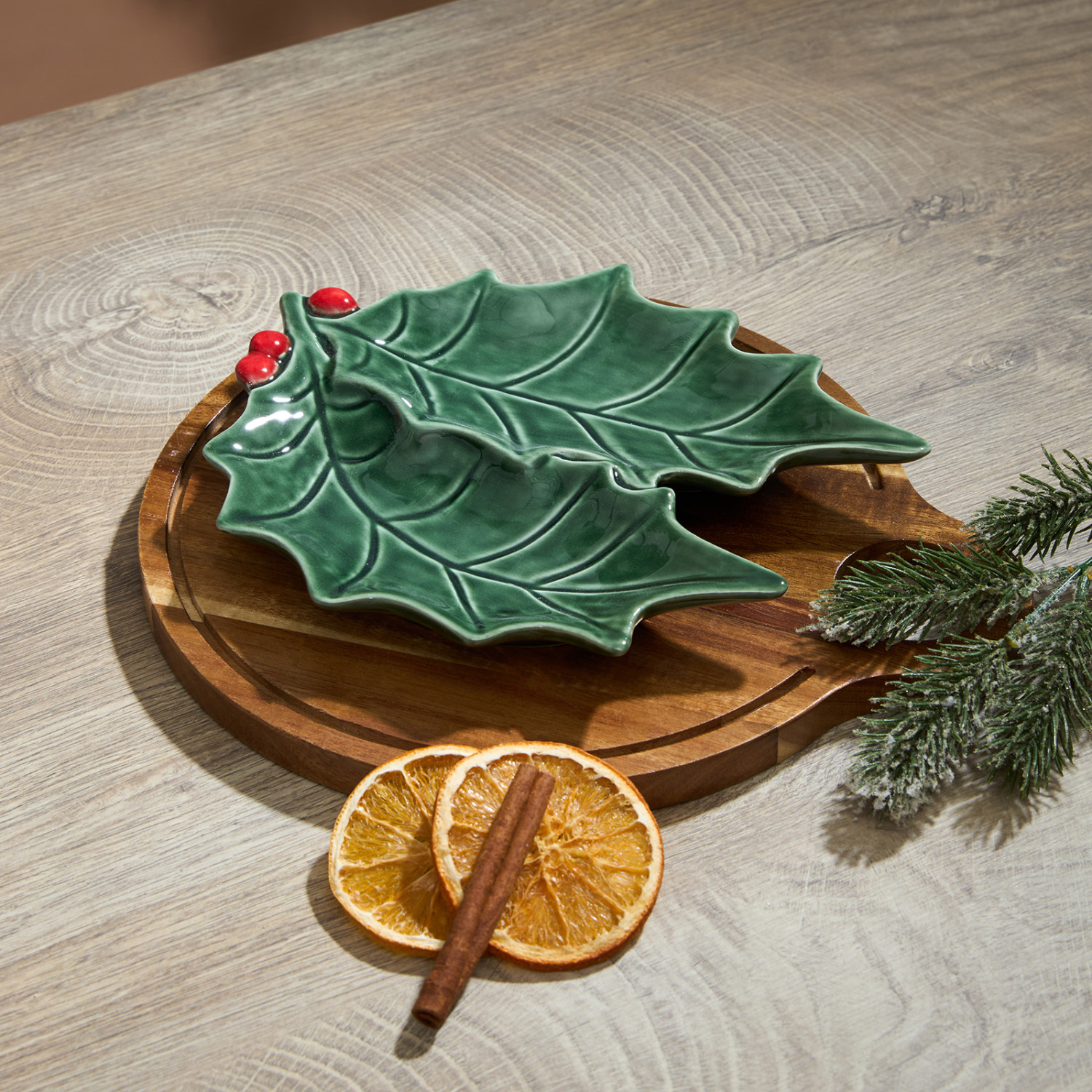 Блюдо Зеленый лист/Foglia Verde II