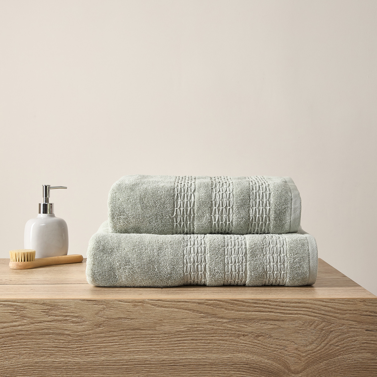 Полотенце махровое Eden, зеленое - фото № 5