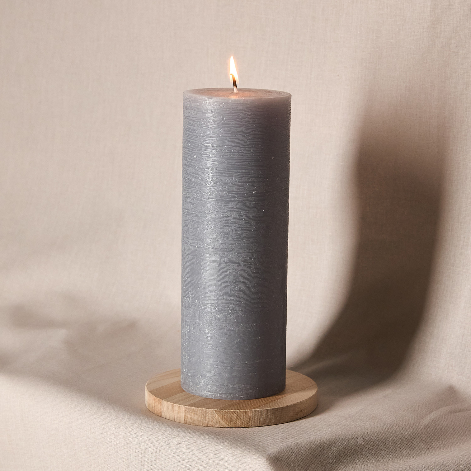 Свеча Fiamma классическая, серая - фото № 6