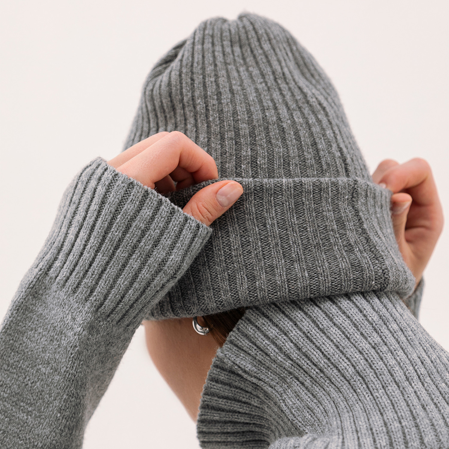 Шапка Mont blanc, серая - фото № 5