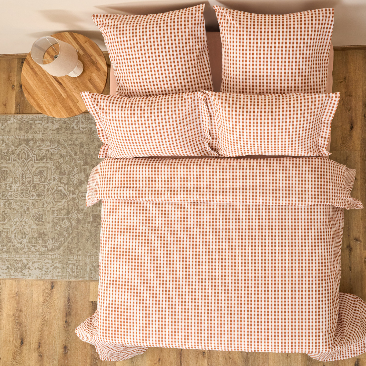 Постельное белье полукомплект Vichy, терракота - фото № 5