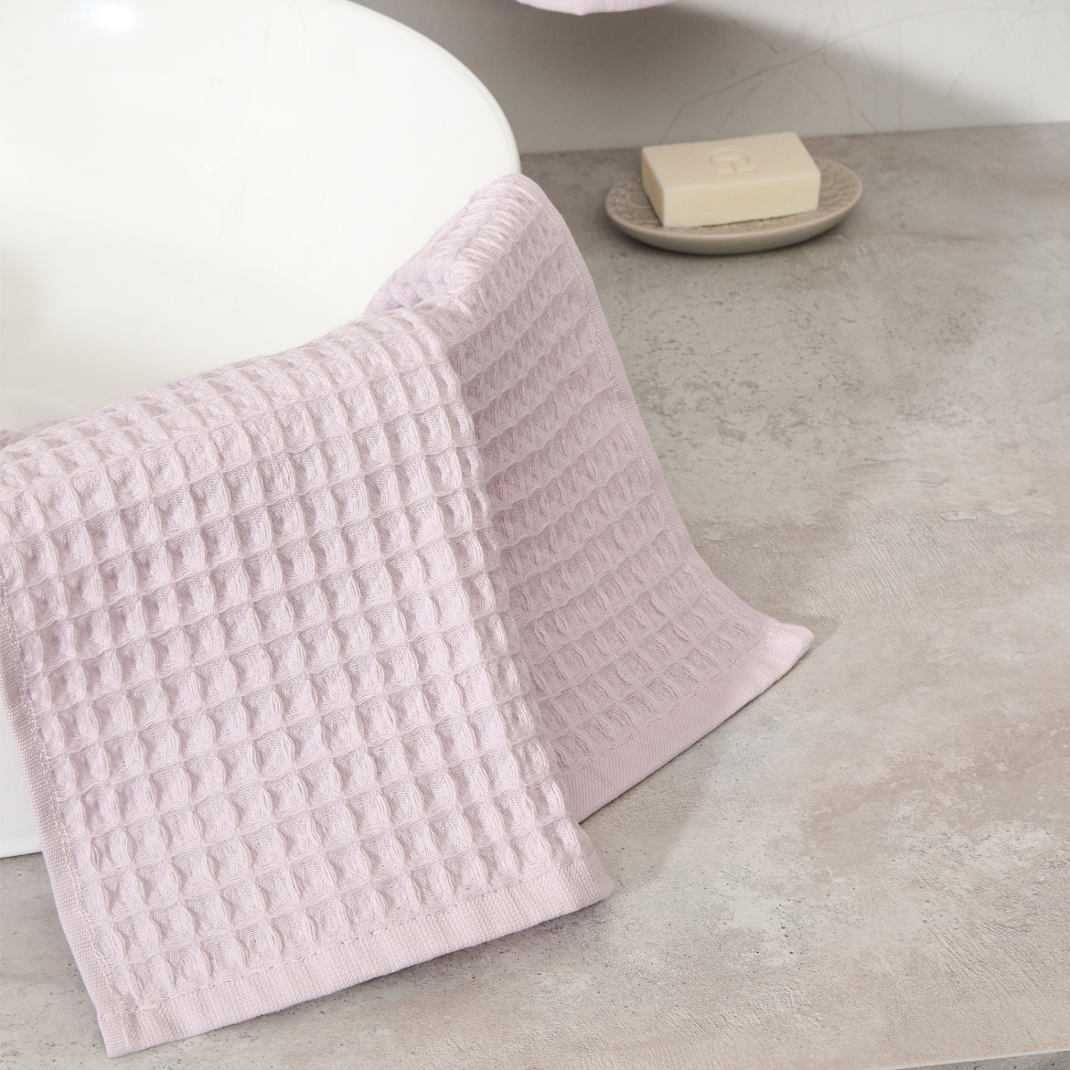 Полотенце вафельное Лорг/Lorgo, сирень - фото № 3