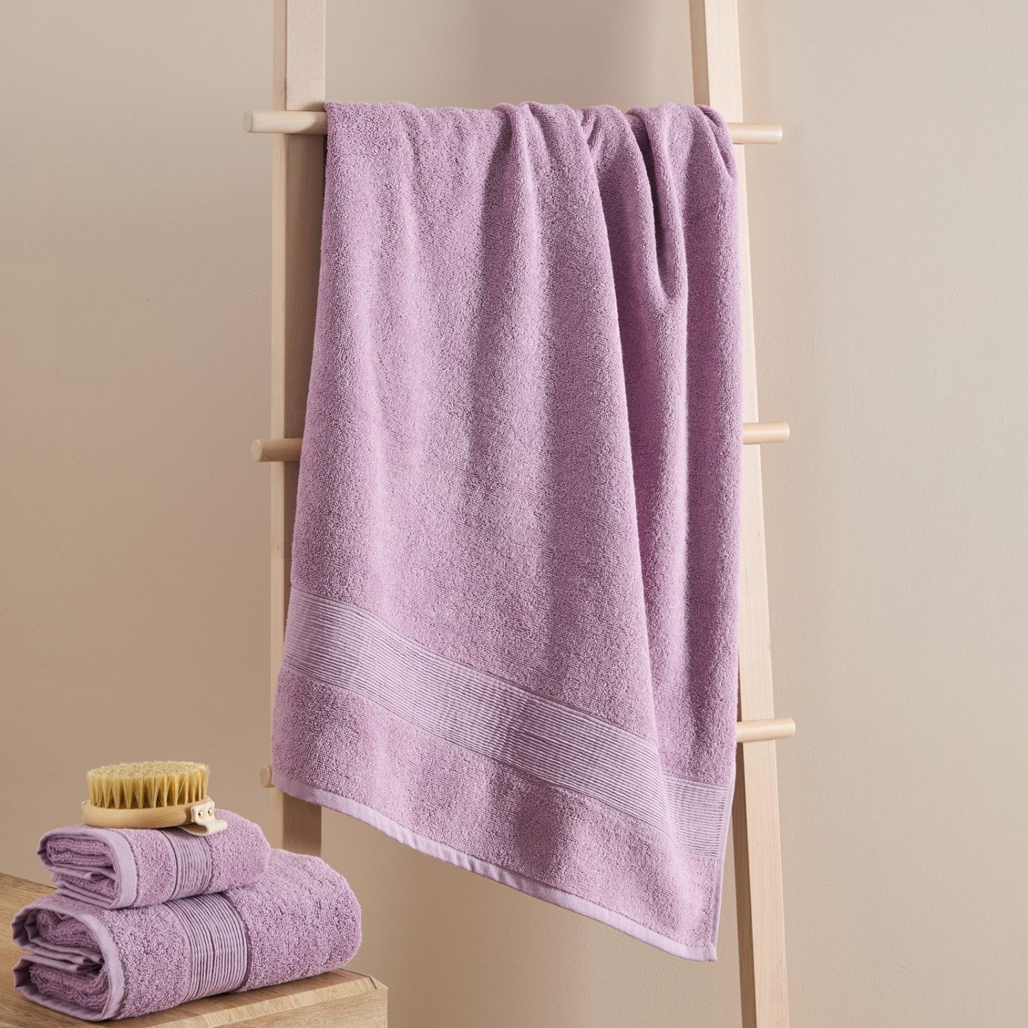 Полотенце махровое Складка/Piega, сирень