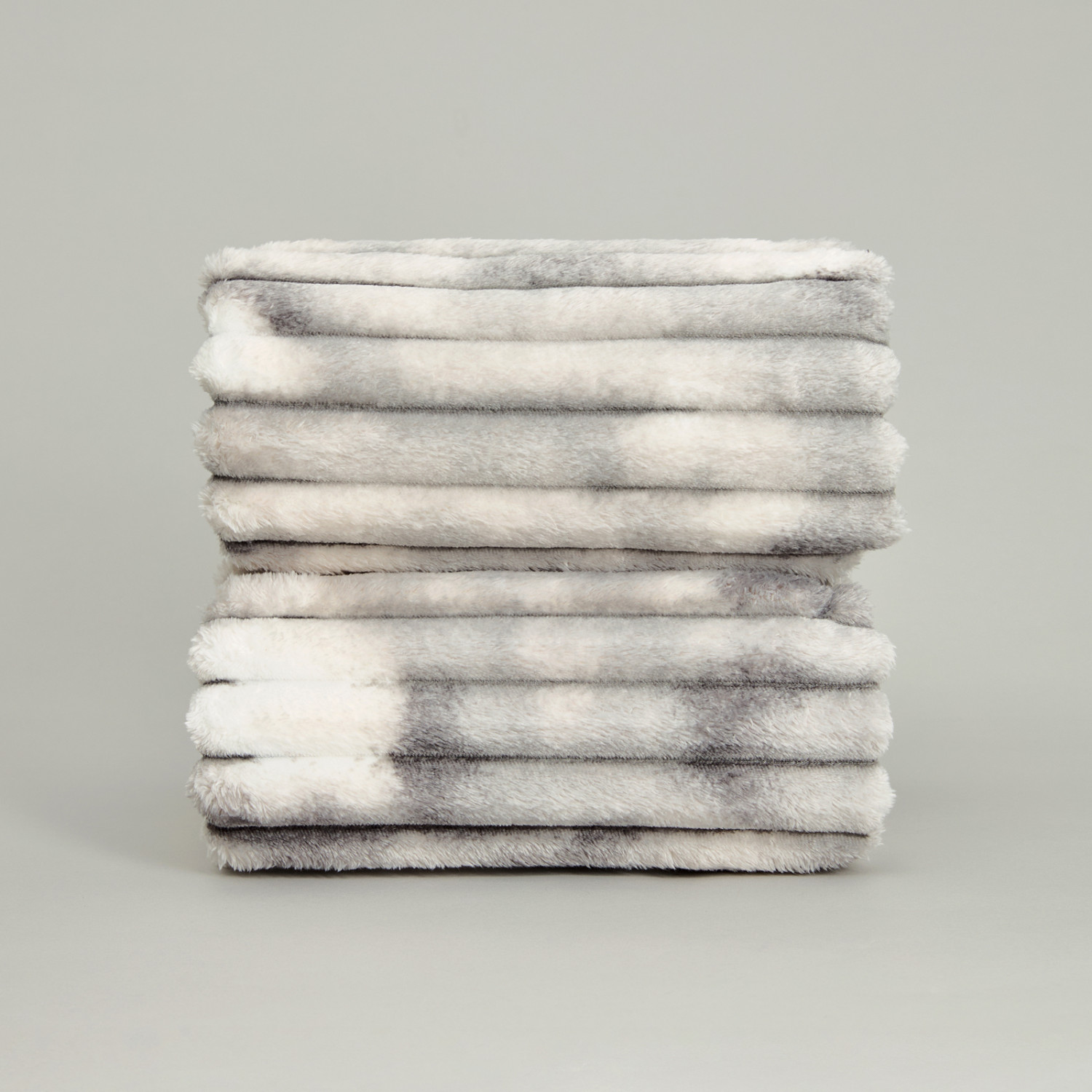 Плед Soft strip, серо-белый