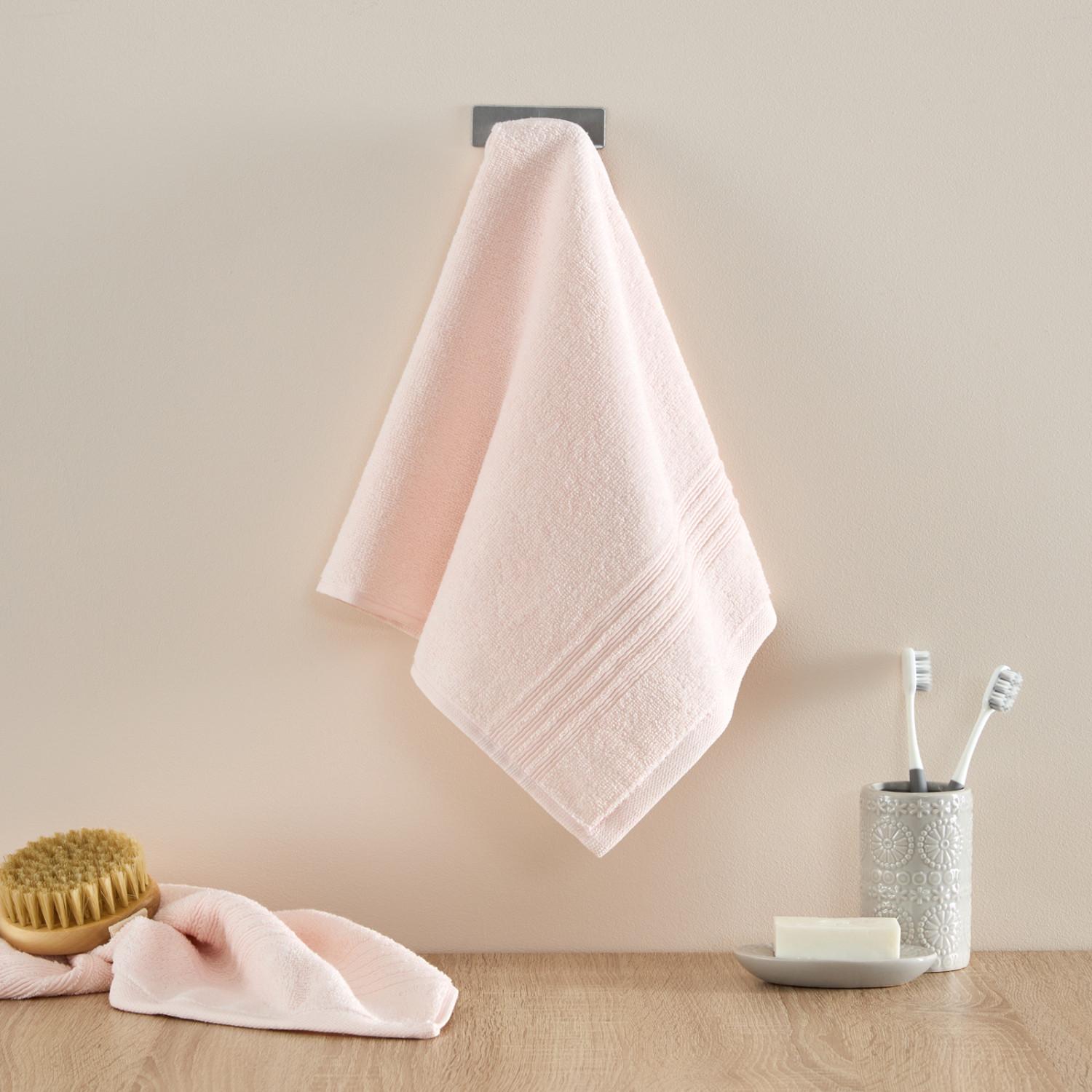 Полотенце махровое Флоренция/Fiorenza, пудра - фото № 2