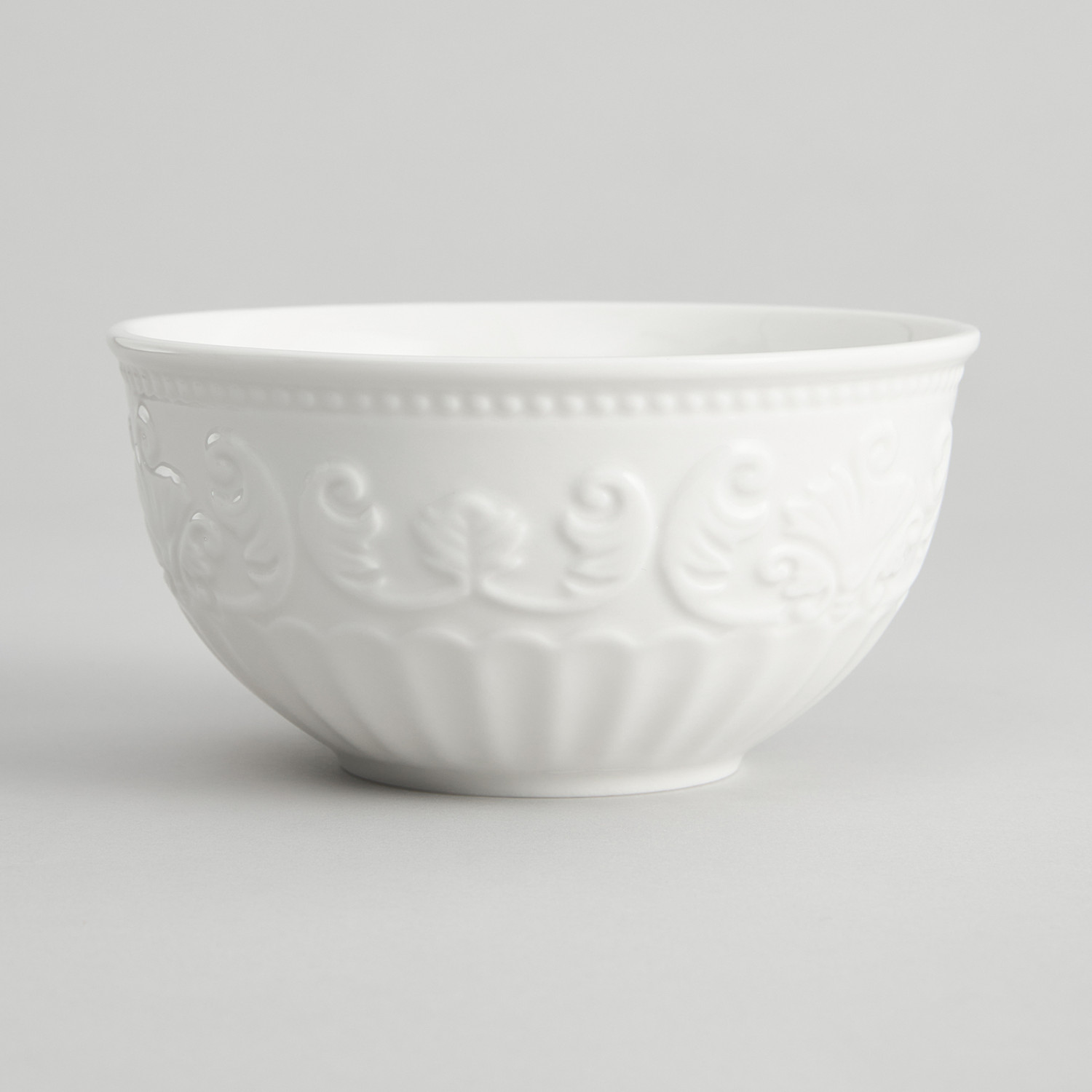 Салатник Белое тиснение/Emboss White - фото № 2