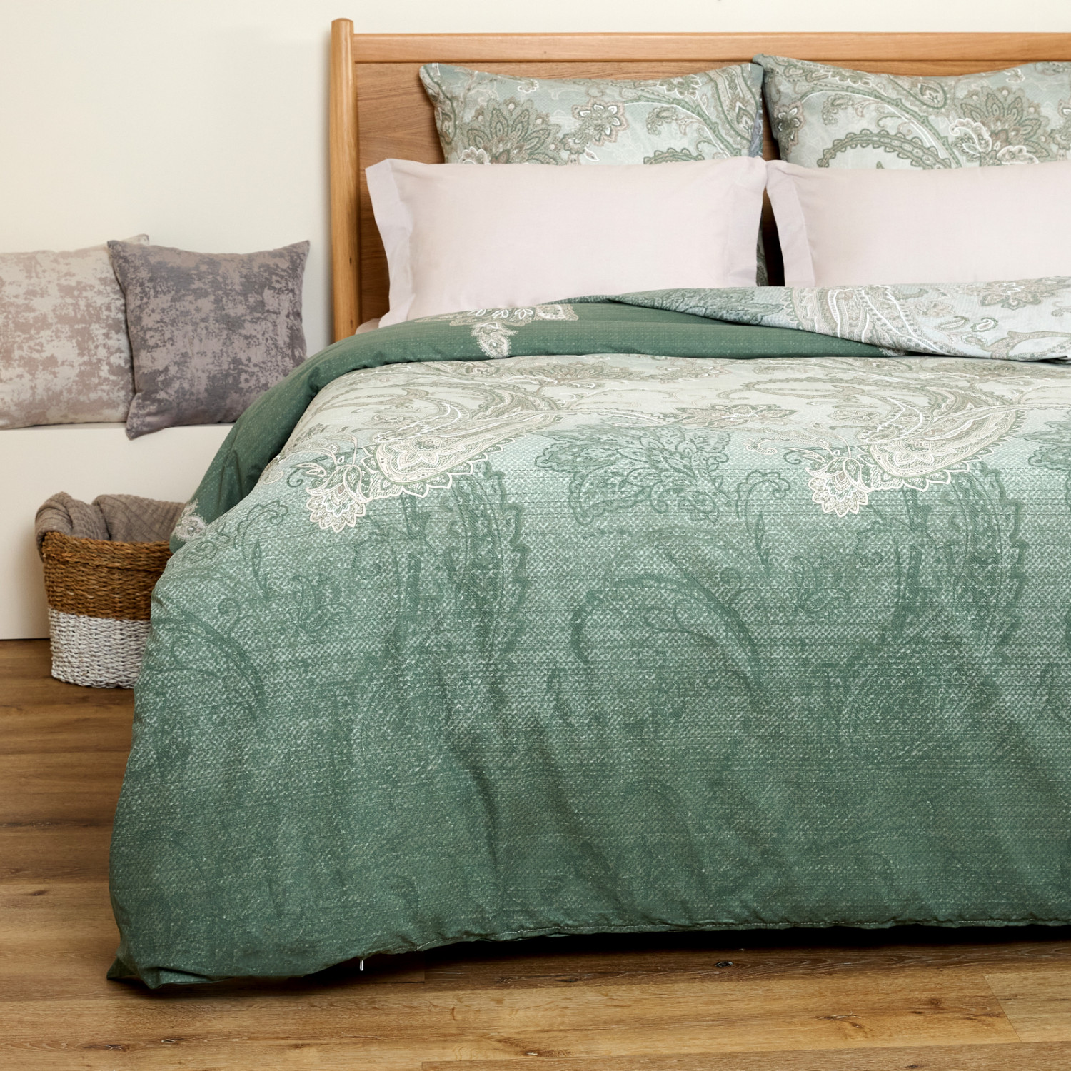 Постельное белье Aviano, зеленое - фото № 5