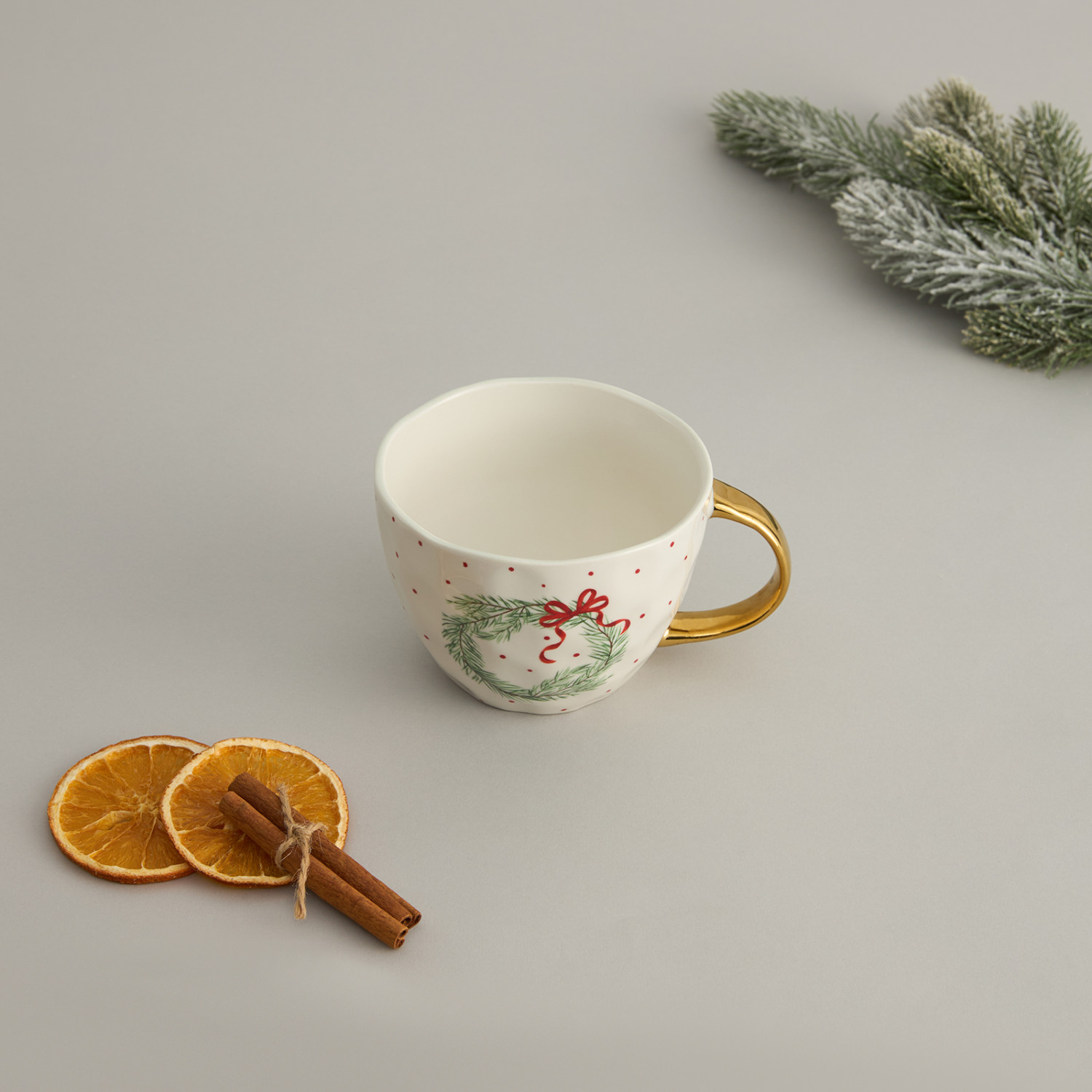 Кружка Рождественский венок/Christmas Wreath II - фото № 6