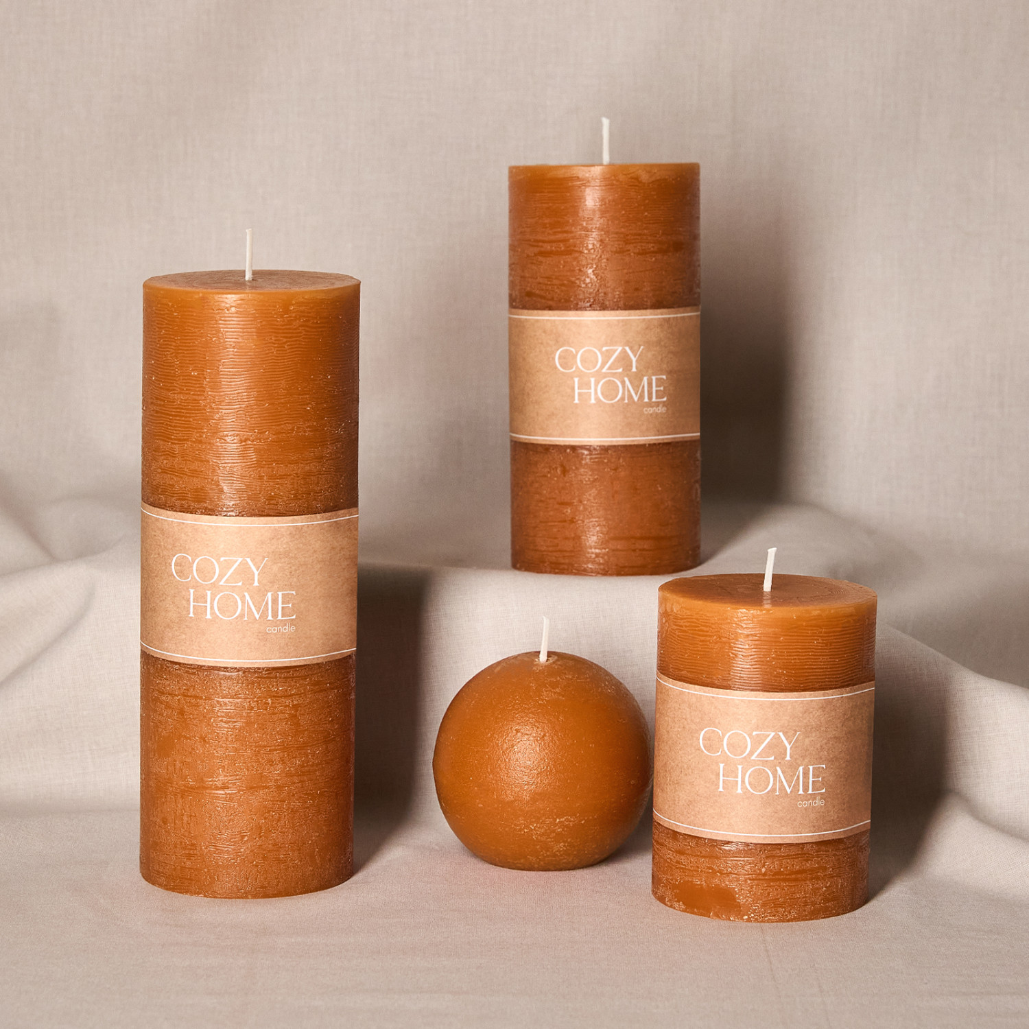 Свеча Пламя/Fiamma классическая, охра - фото № 7