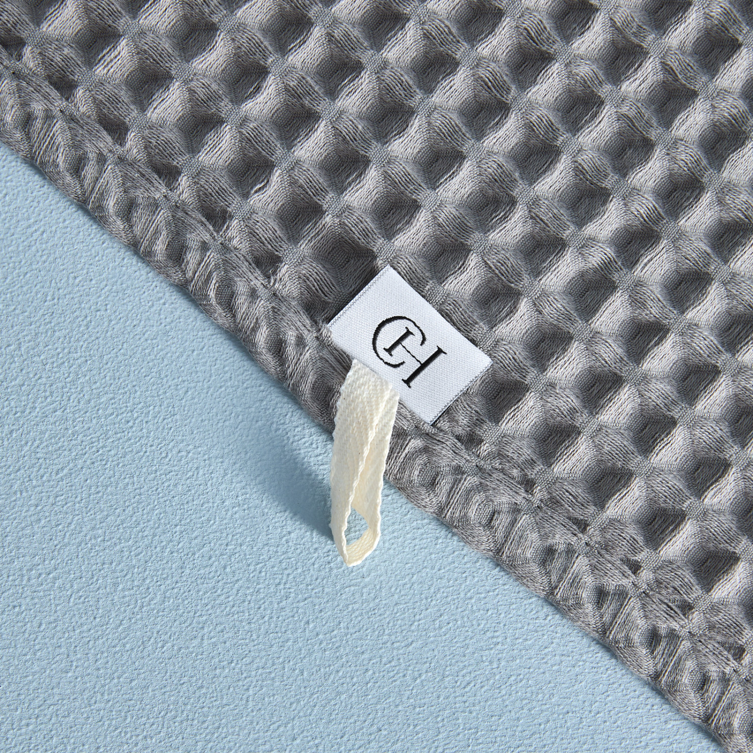 Полотенце вафельное Francesca, серое - фото № 2