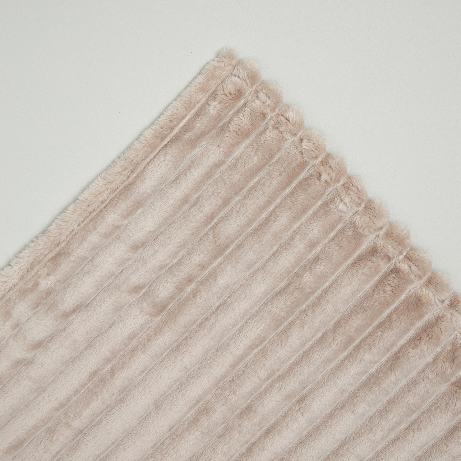 Плед Soft strip, светло-бежевый - фото № 3