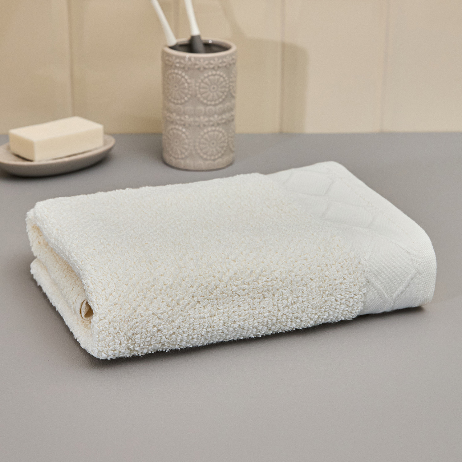 Полотенце махровое Savona, экрю - фото № 4