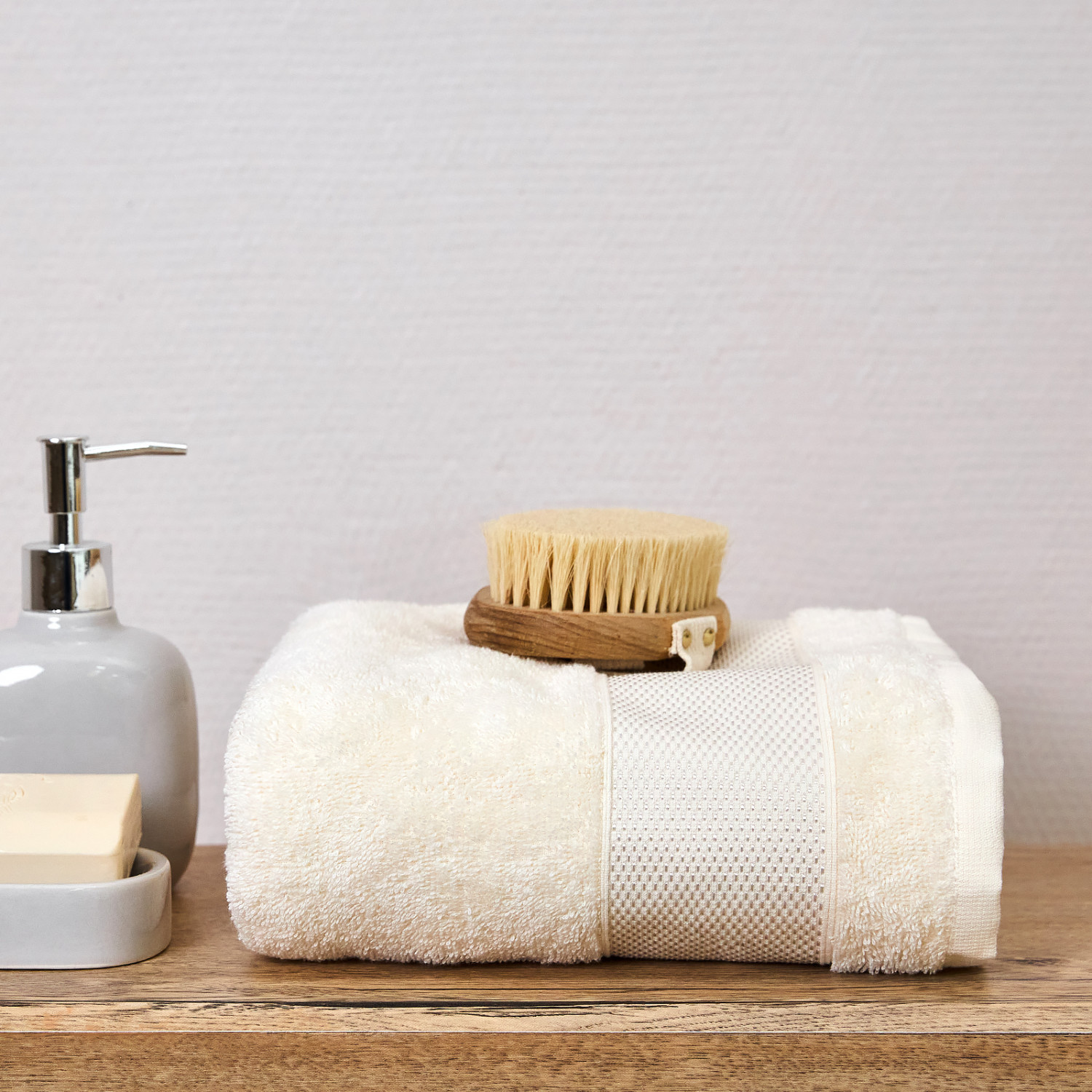 Полотенце махровое Dalia, молочное - фото № 4