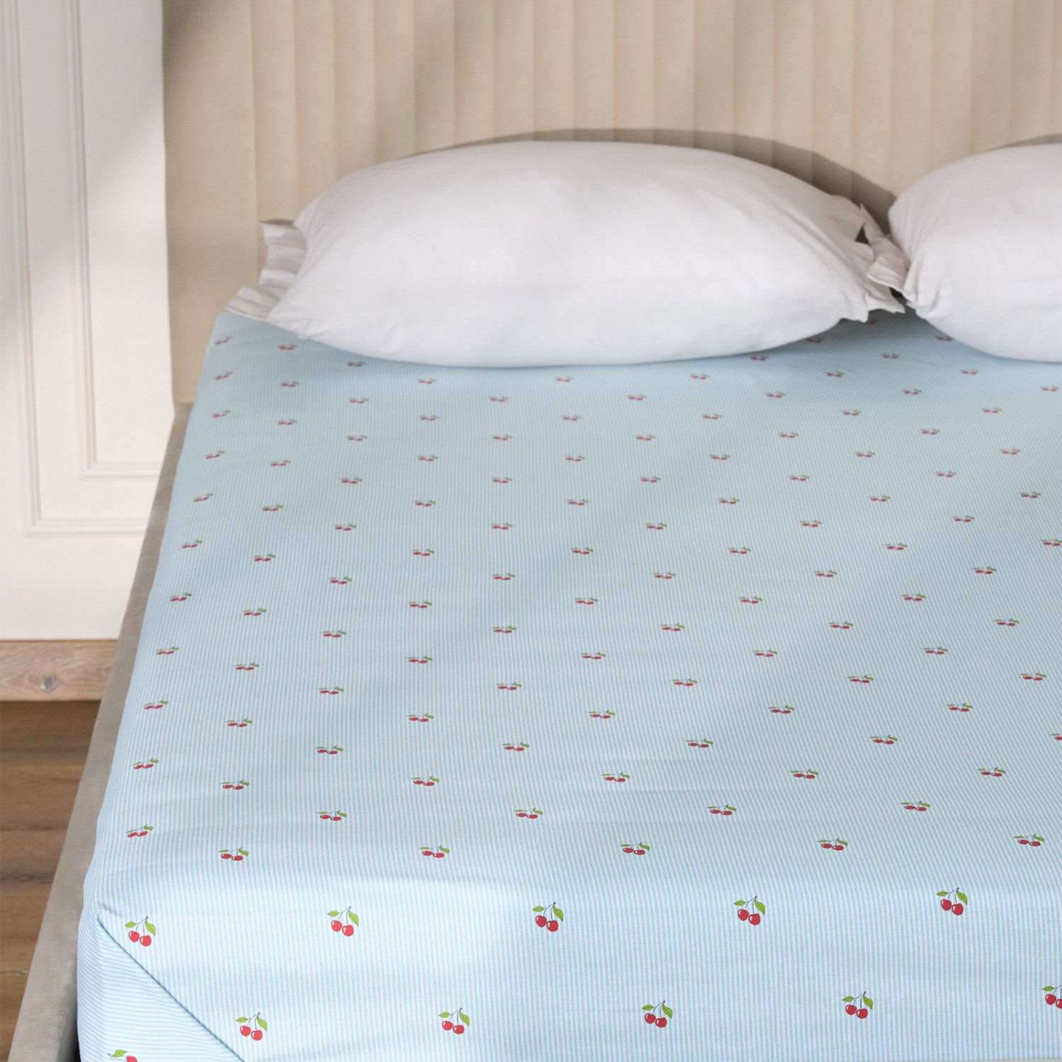 Простыня Вишневая полоска/Cherry stripe - фото № 3