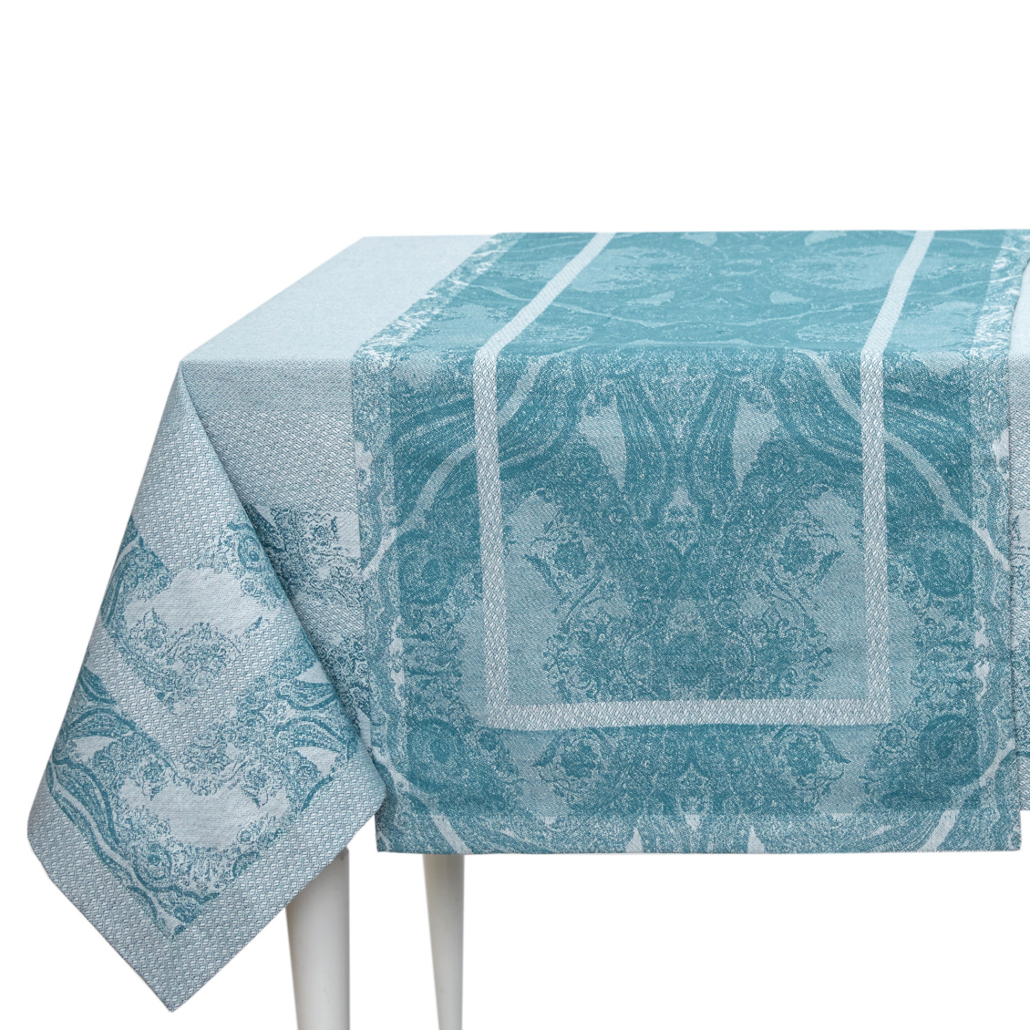 Скатерть-дорожка Olbia, бирюза
