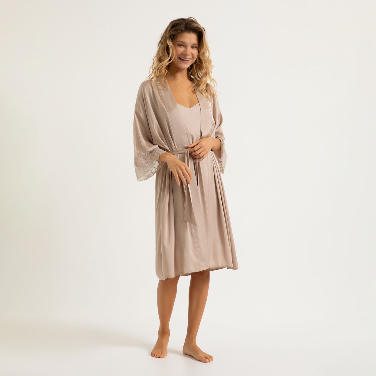 Халат Alisma, миндаль - фото № 2