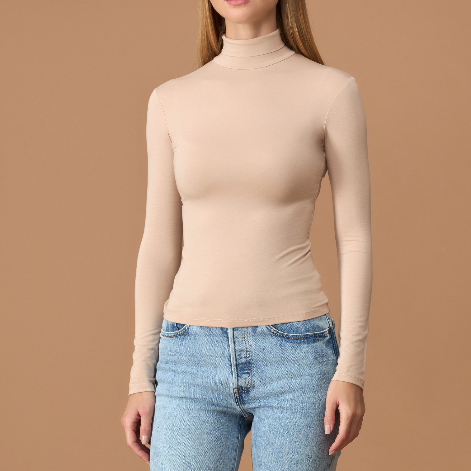 Водолазка Everyday, бежевая - фото № 3