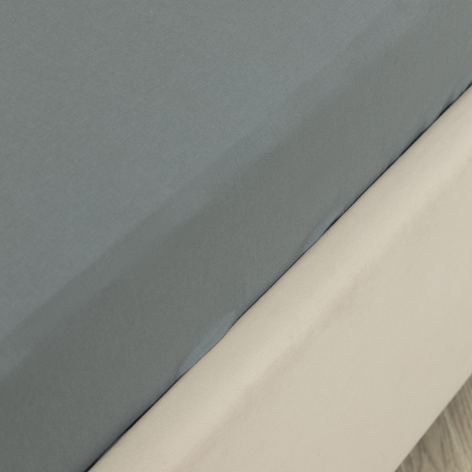 Простыня на резинке Графит/Graphit - фото № 3