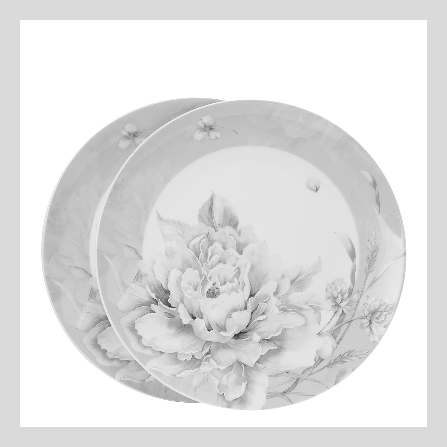 Набор тарелок White flower