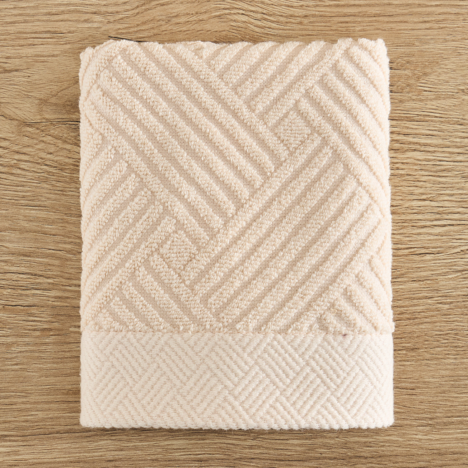 Полотенце махровое Zigzag, бежевое - фото № 4