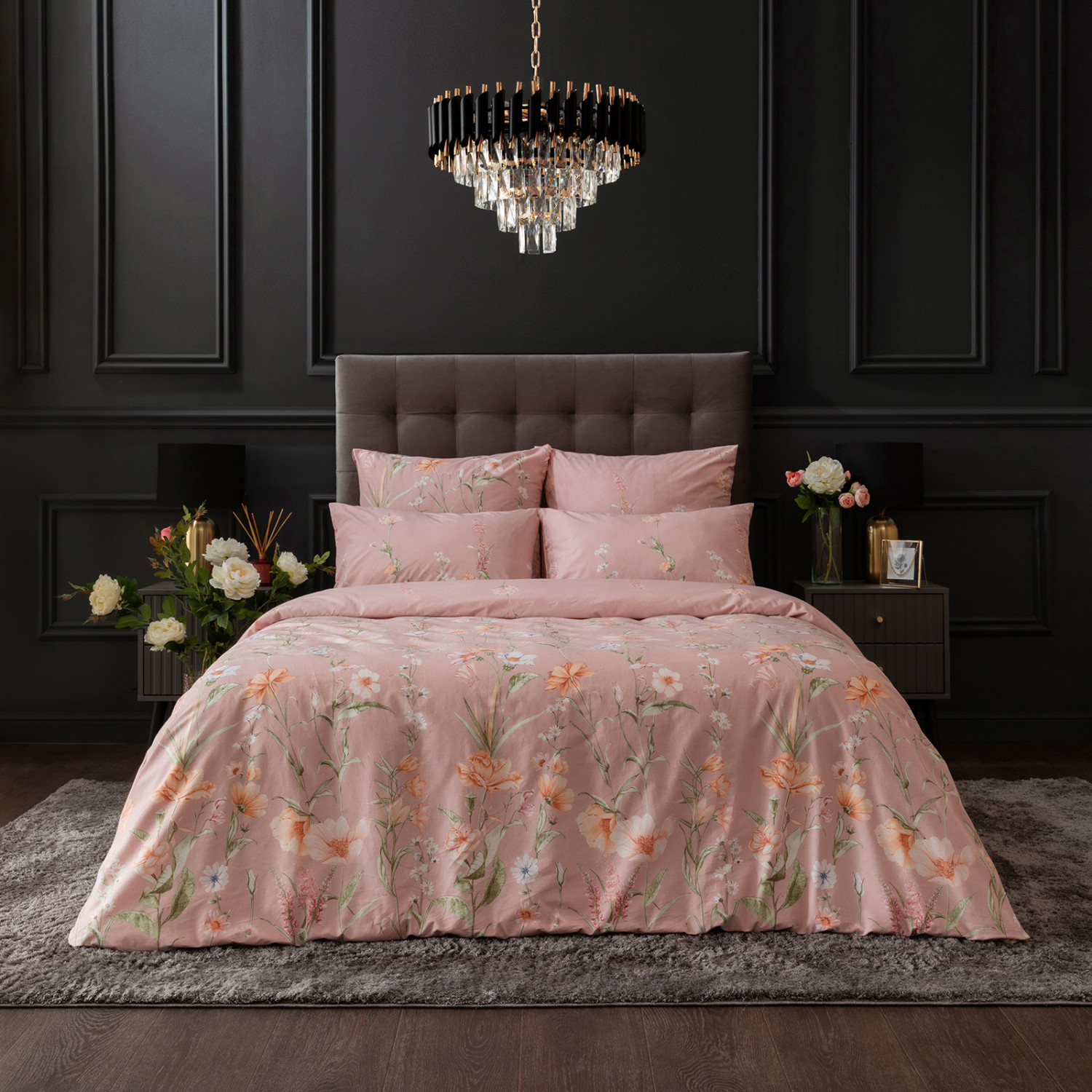 Постельное белье Melinda, розовое - фото № 6