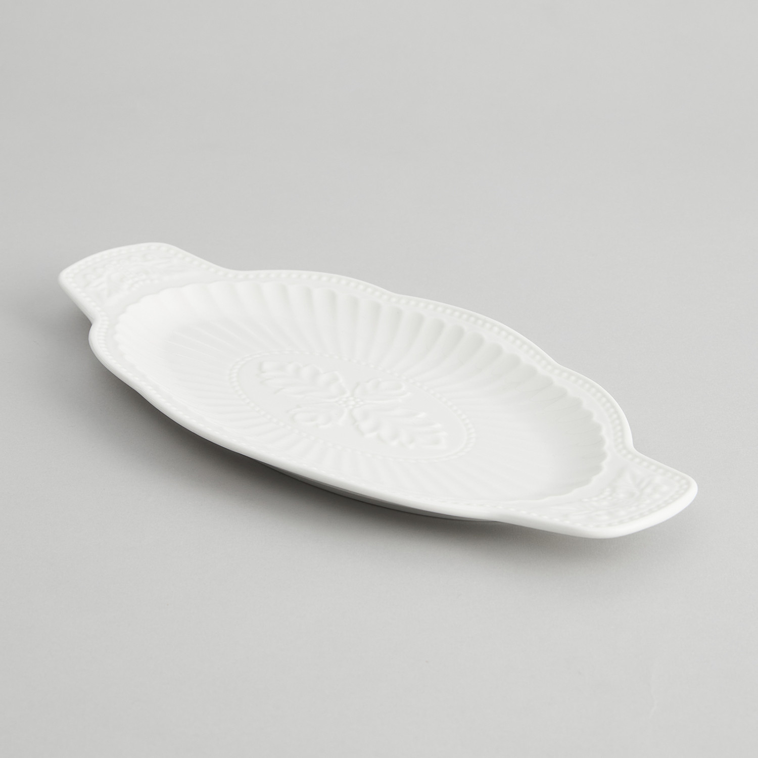 Блюдо Белое тиснение/Emboss White - фото № 2