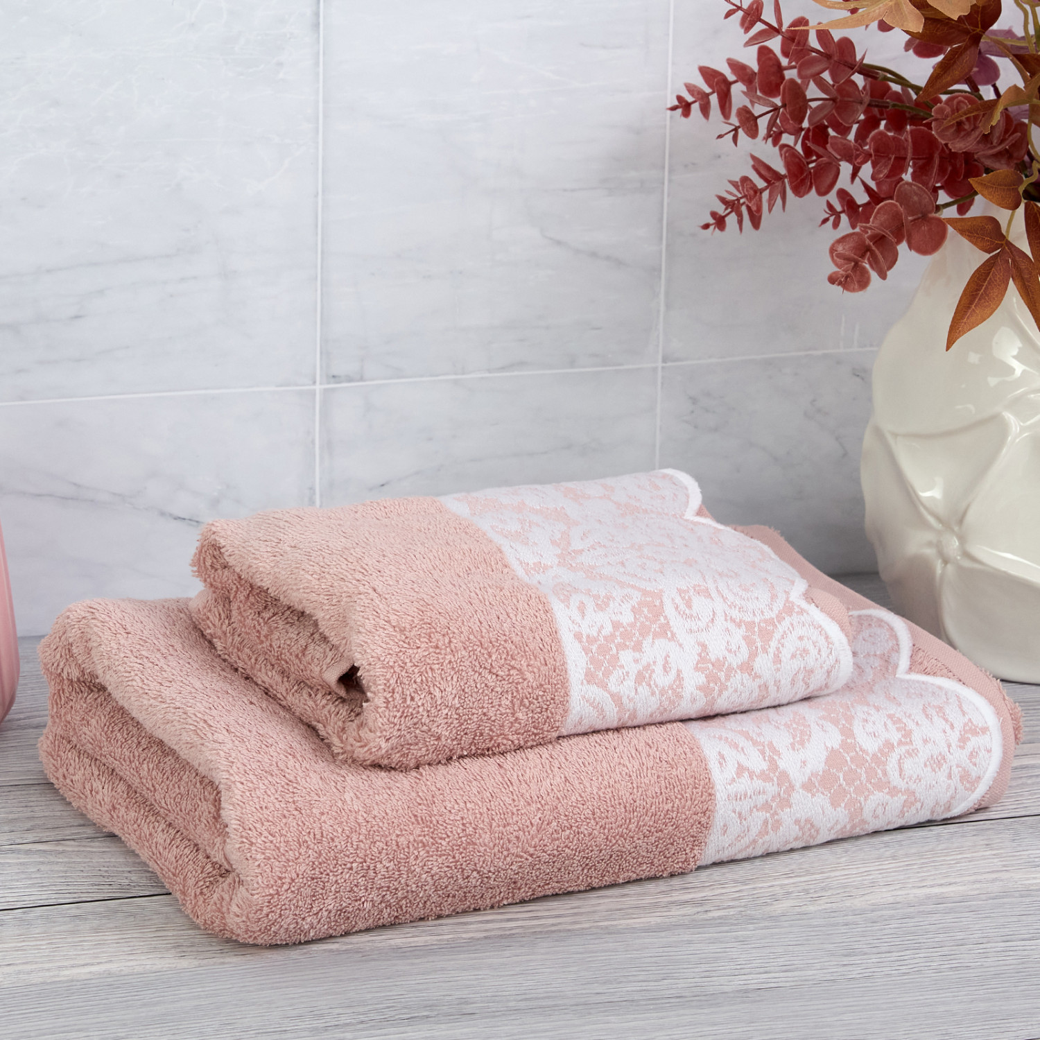 Полотенце махровое Agridulce, пудра - фото № 2