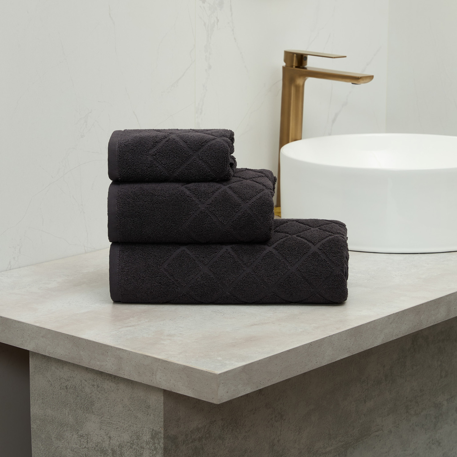 Полотенце махровое Altero, графит - фото № 7