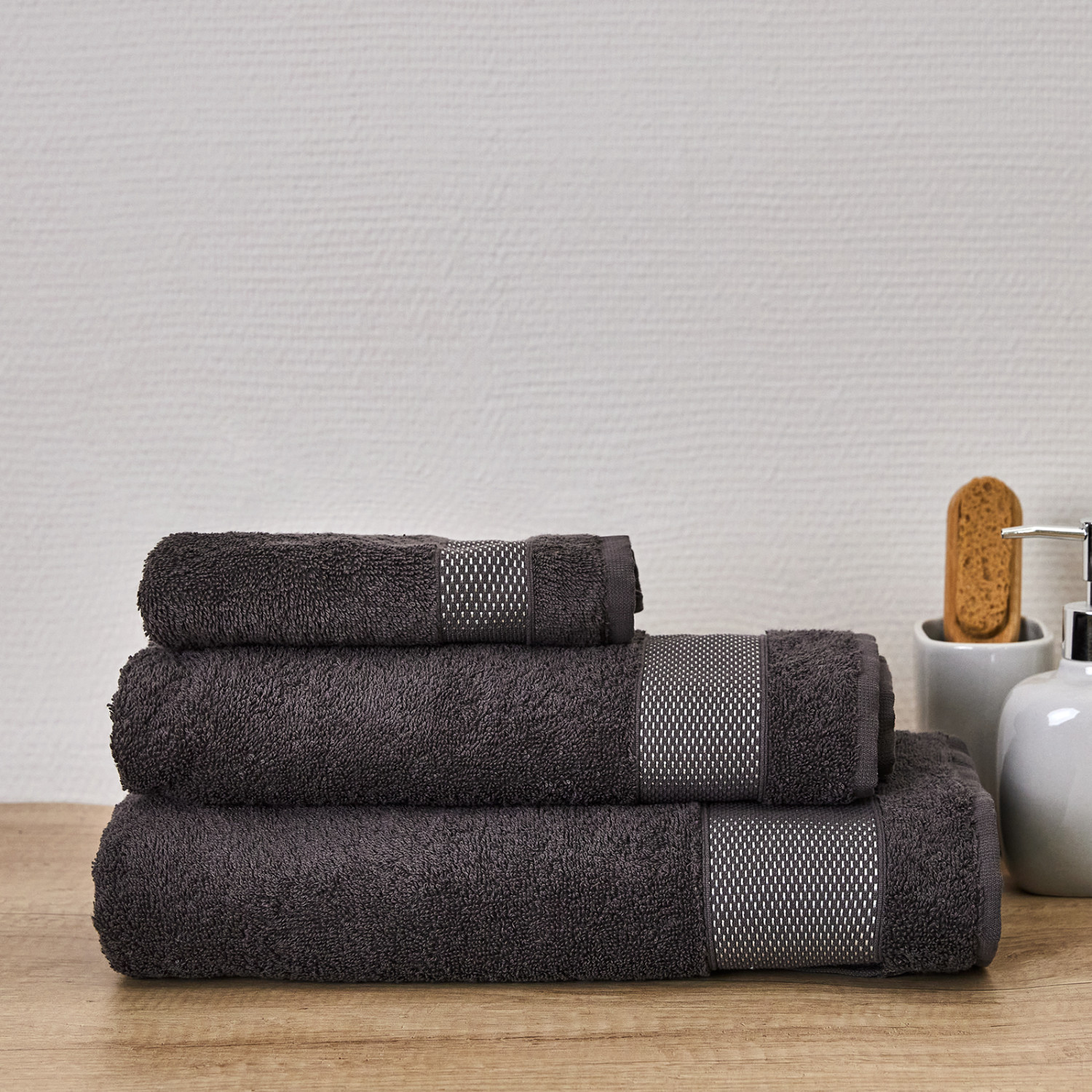 Полотенце махровое Dalia, коричневое - фото № 2