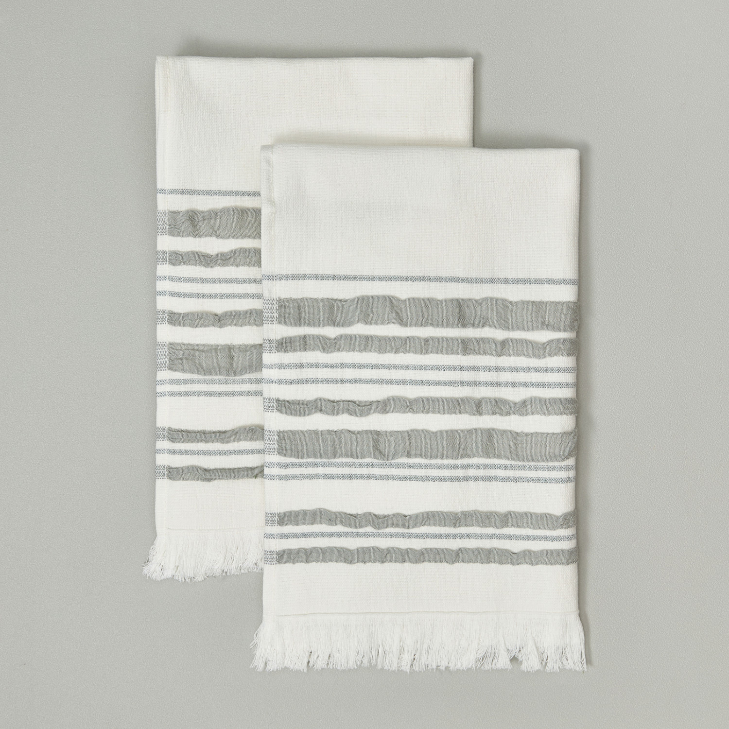 Комплект махровых полотенец Ilaria, серый - фото № 2