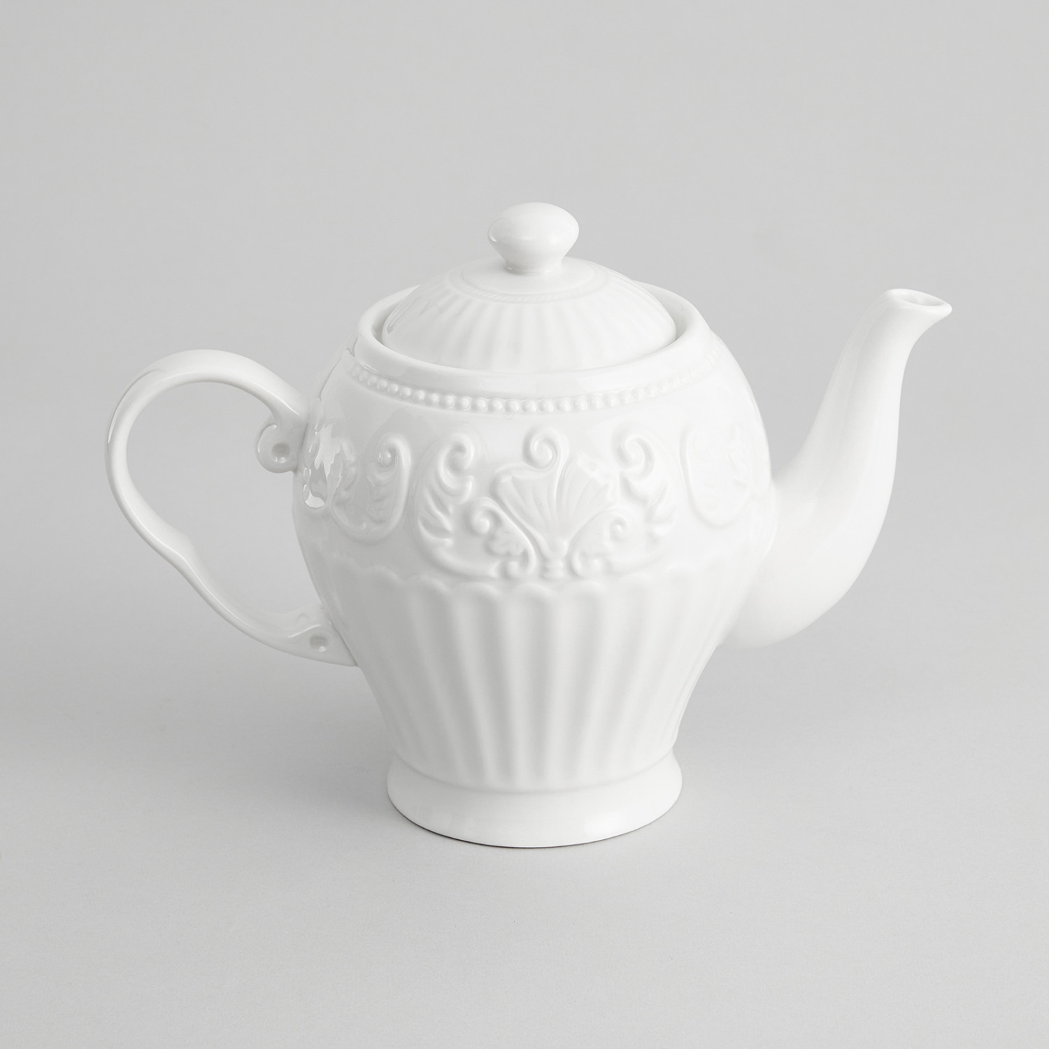 Чайник Белое тиснение/Emboss White